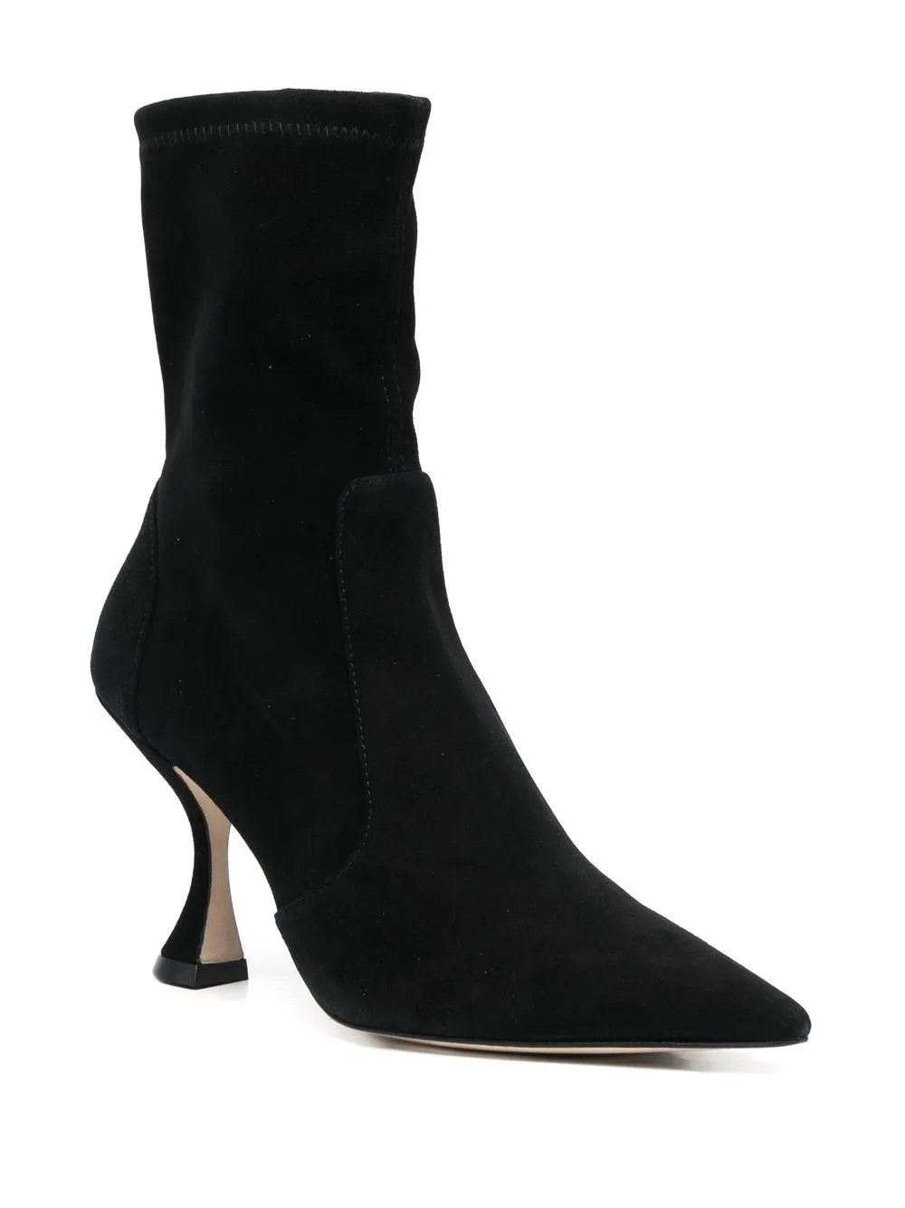 Stuart Weitzman Xcurve suède laarzen - Zwart
