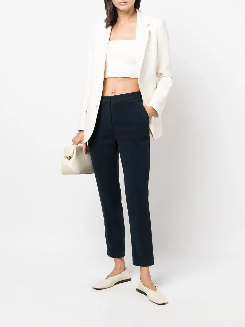 ASPESI Cropped chino - Blauw