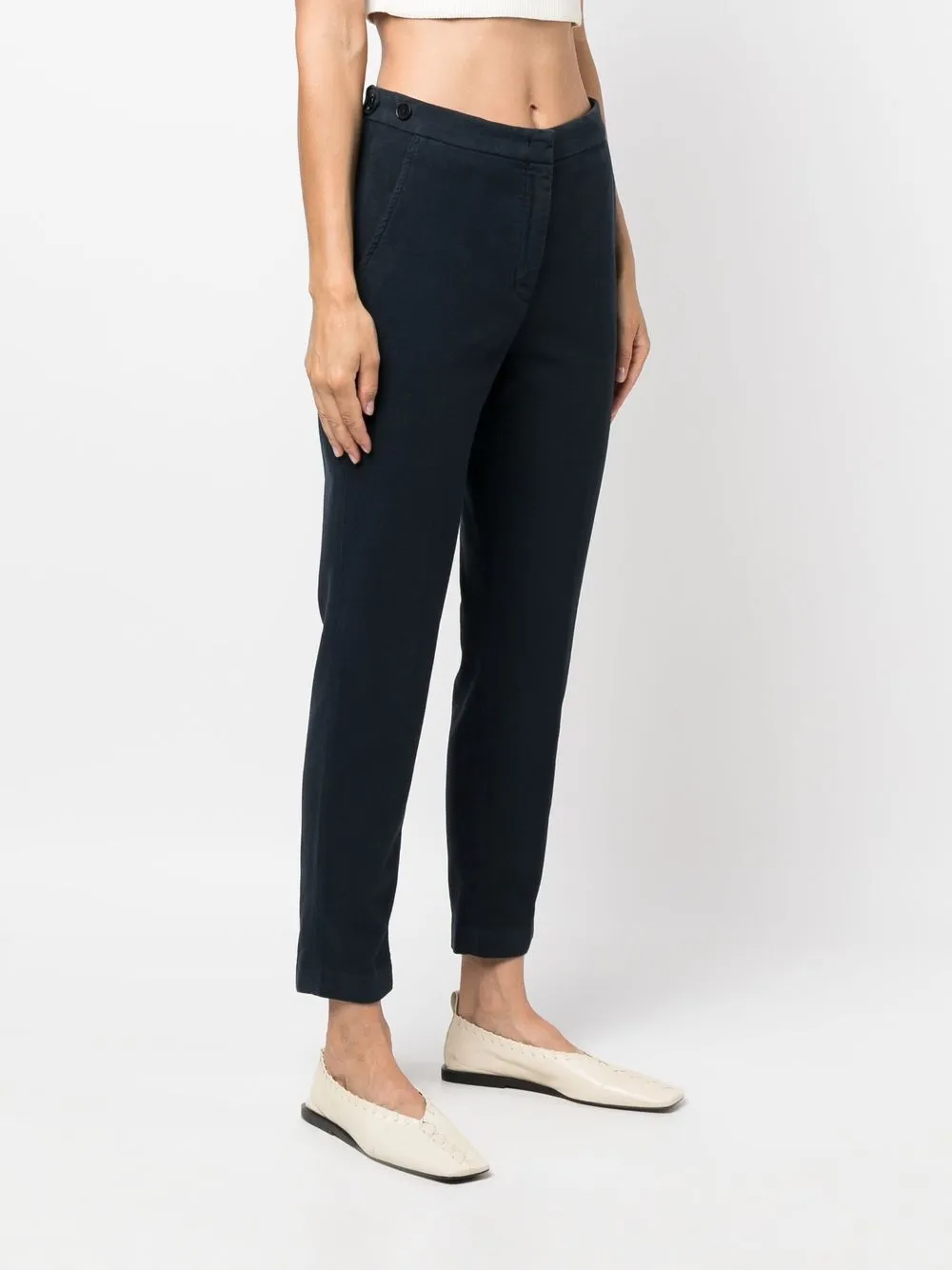  Aspesi Klassische Cropped Chino   Blau 