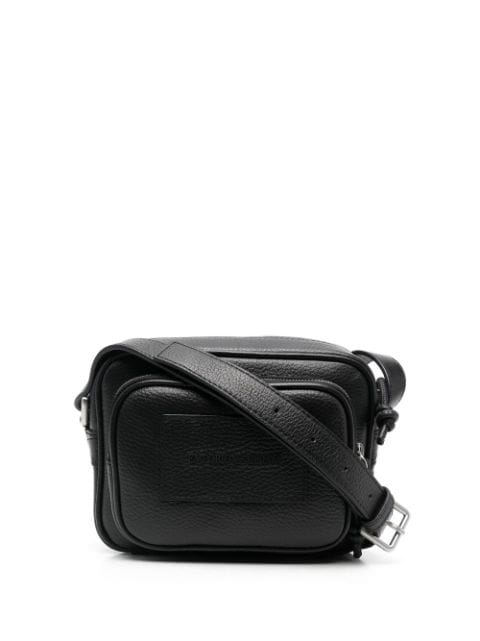 Emporio Armani mochila tipo mensajero crossbody con múltiples bolsillos