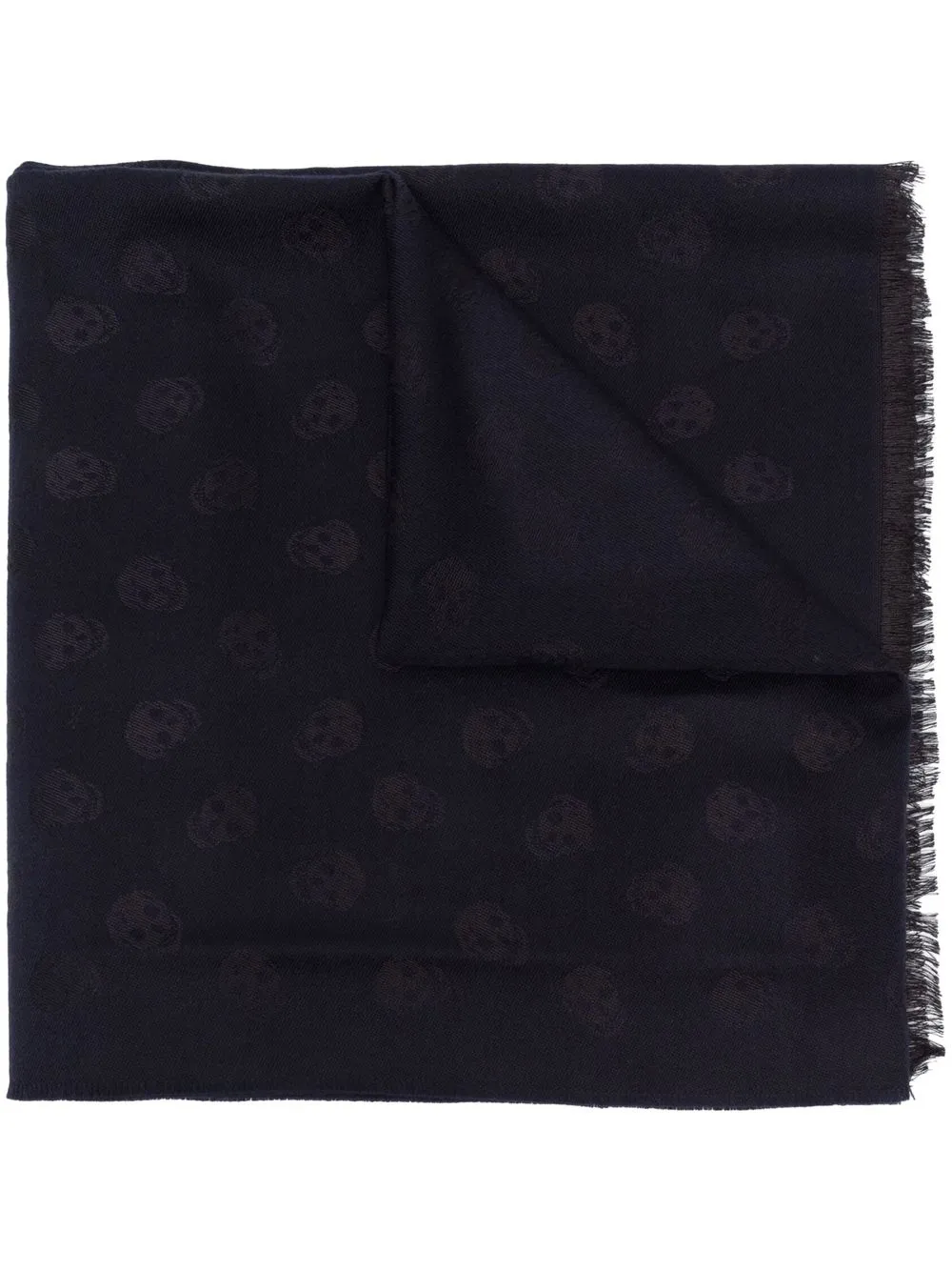 

Alexander McQueen skull-print scarf - Blue