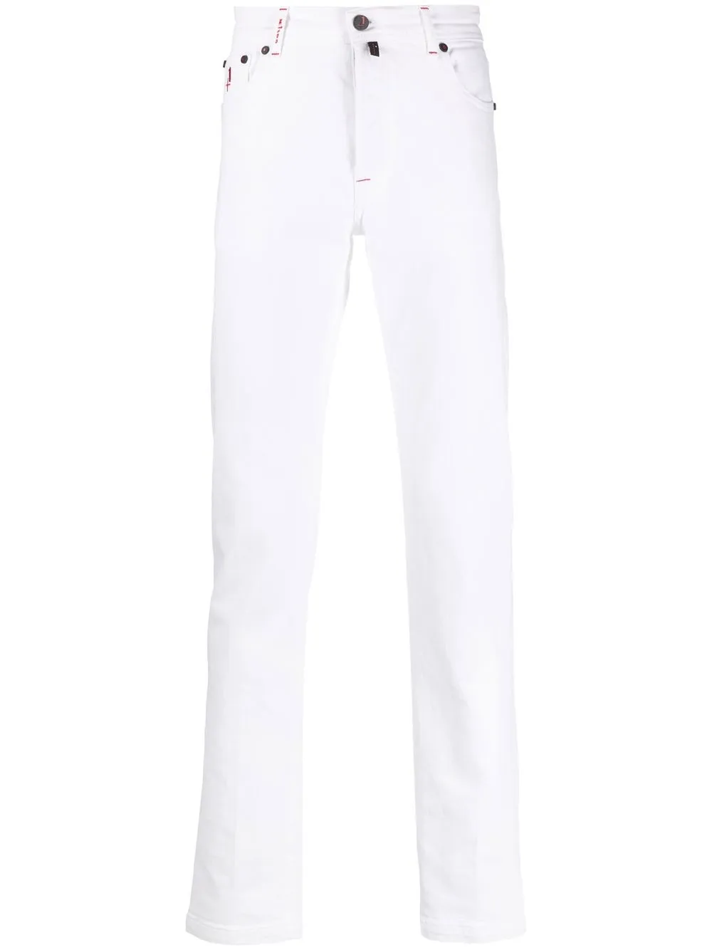 

Kiton jeans slim con tiro bajo - Blanco