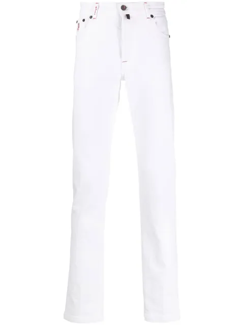 Kiton low-rise slim-cut jeans