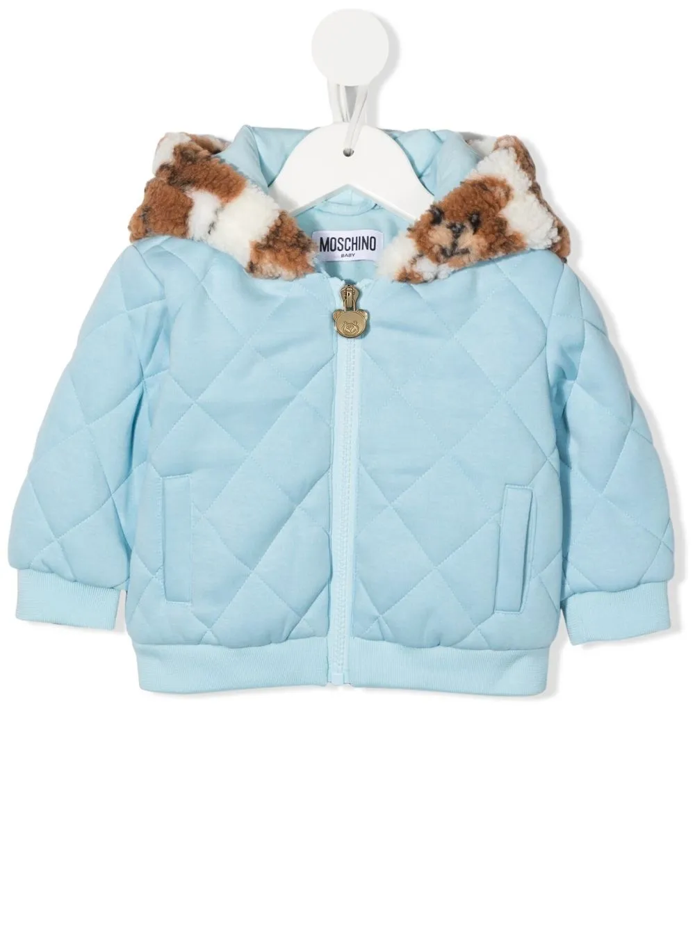 

Moschino Kids chamarra con capucha y motivo Teddy Bear - Azul