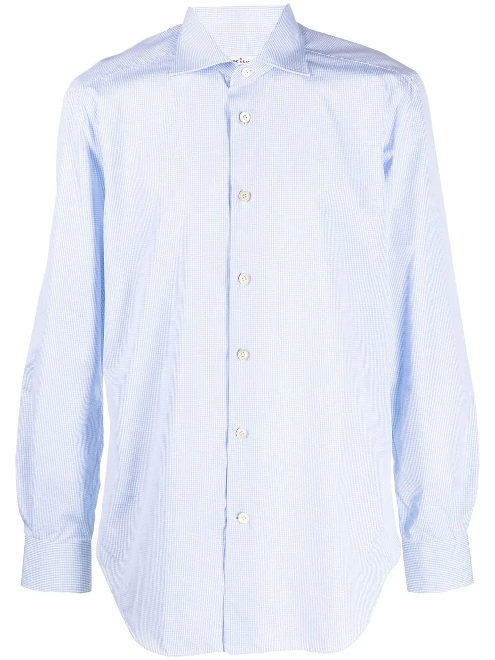 

Kiton camisa con cuello italiano - Azul