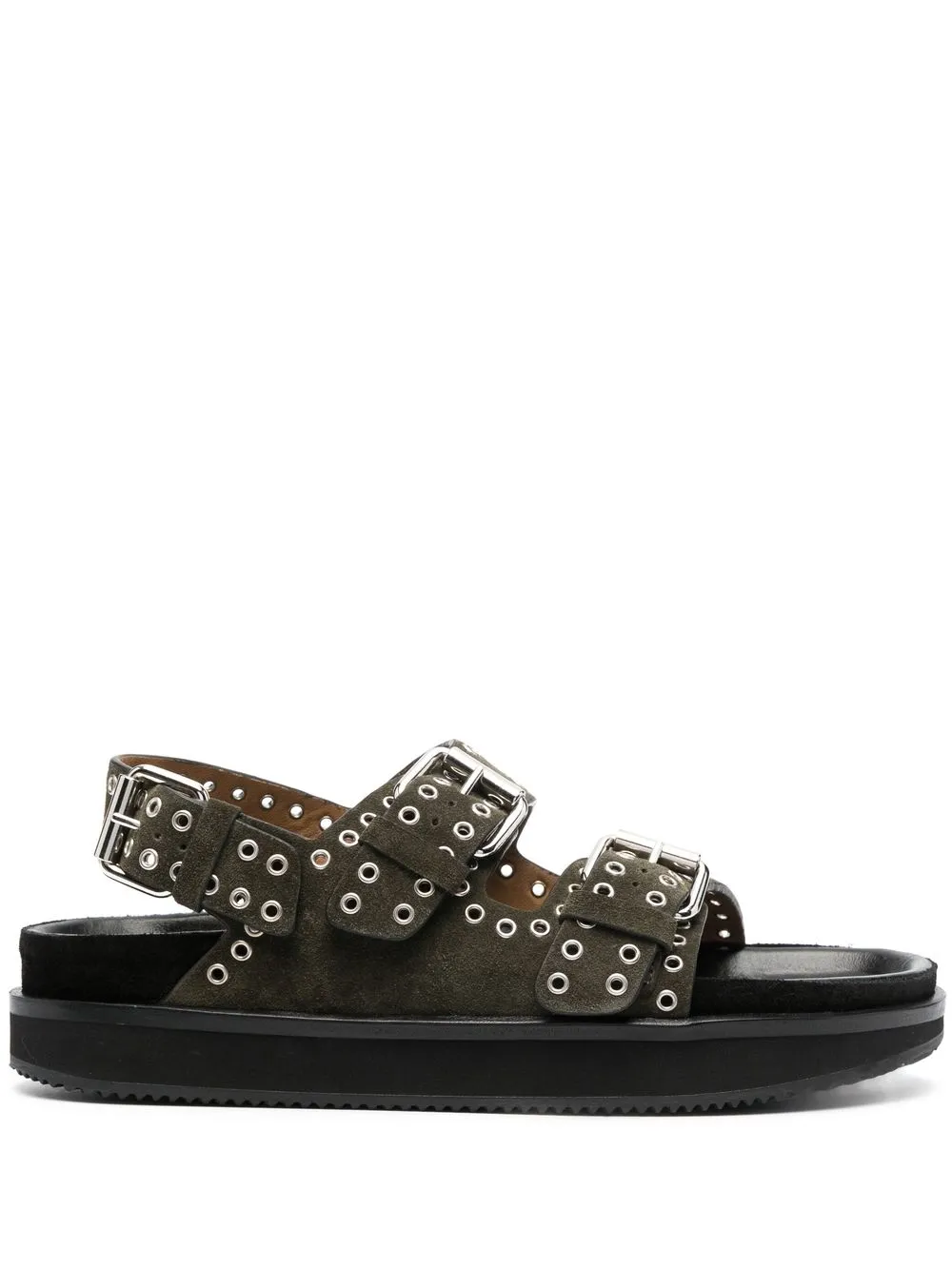 ISABEL MARANT eyelet-detail sandals Green
