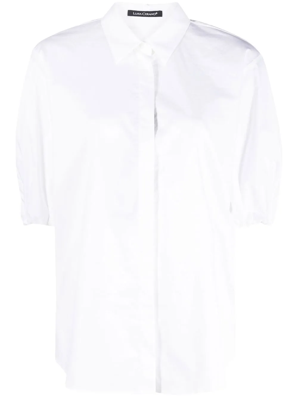 

Luisa Cerano short puff-sleeve shirt - White