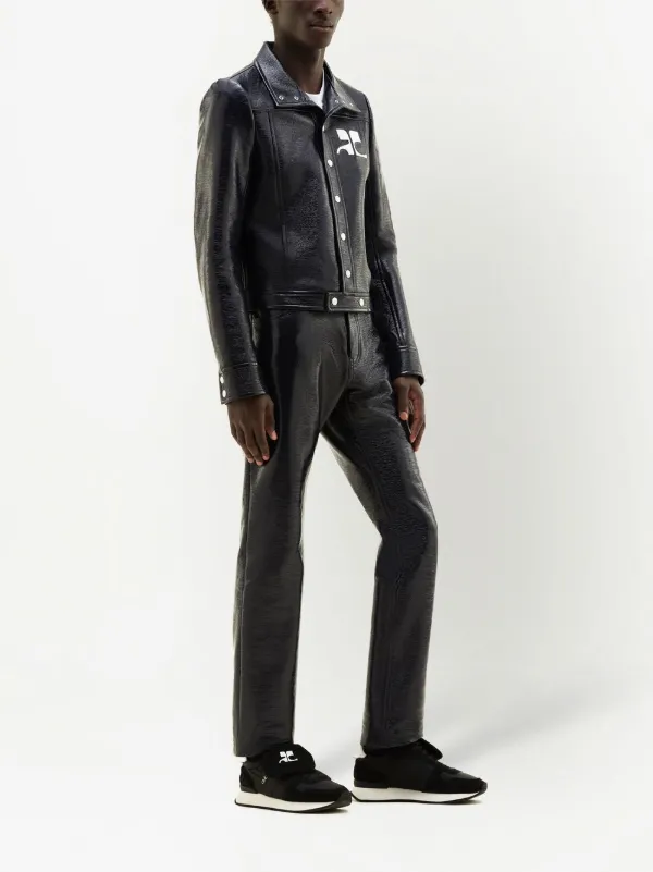 Courrèges Reedition Vinyl Straight Trousers | Black | FARFETCH