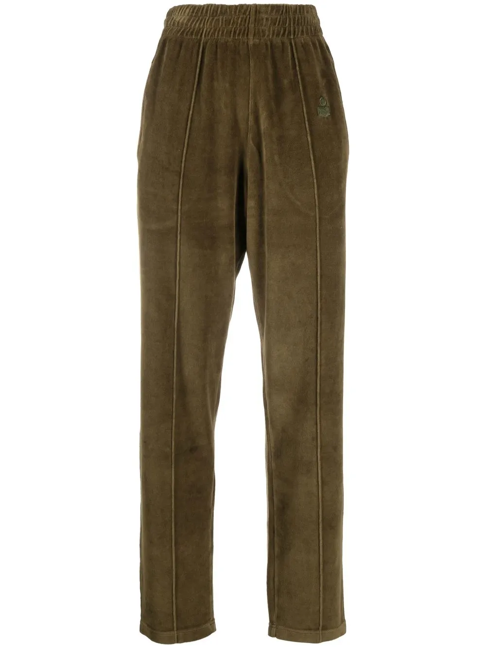 

Isabel Marant Étoile Marco velvet-finish trackpants - Green