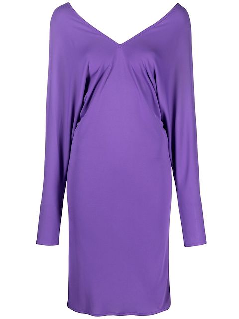 Hermès 2000s pre-owned V-neck draped dress