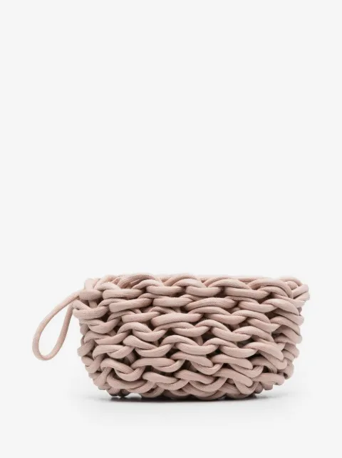 Alienina Lina woven-rope clutch