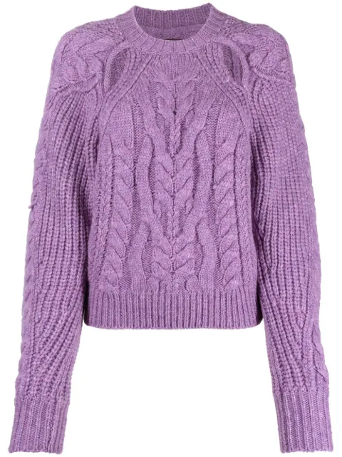 ISABEL MARANT cut-out cable-knit jumper