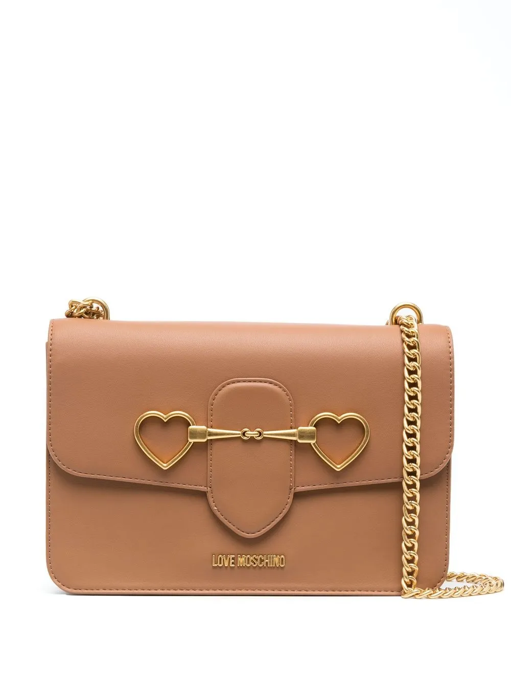 

Love Moschino tote con placa del logo - Marrón