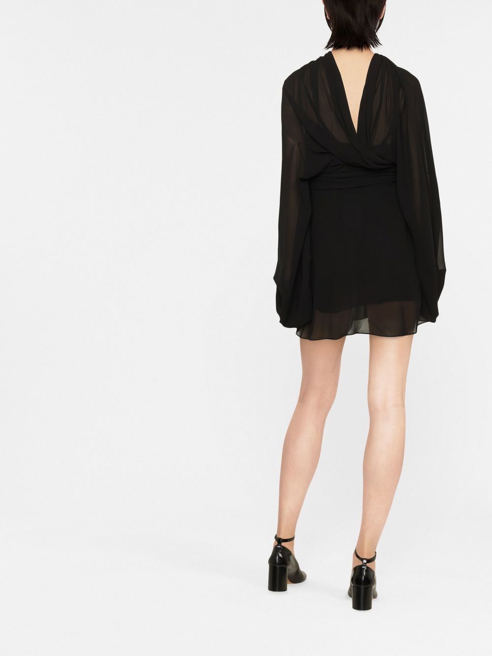 Maison Margiela draped silk minidress Women