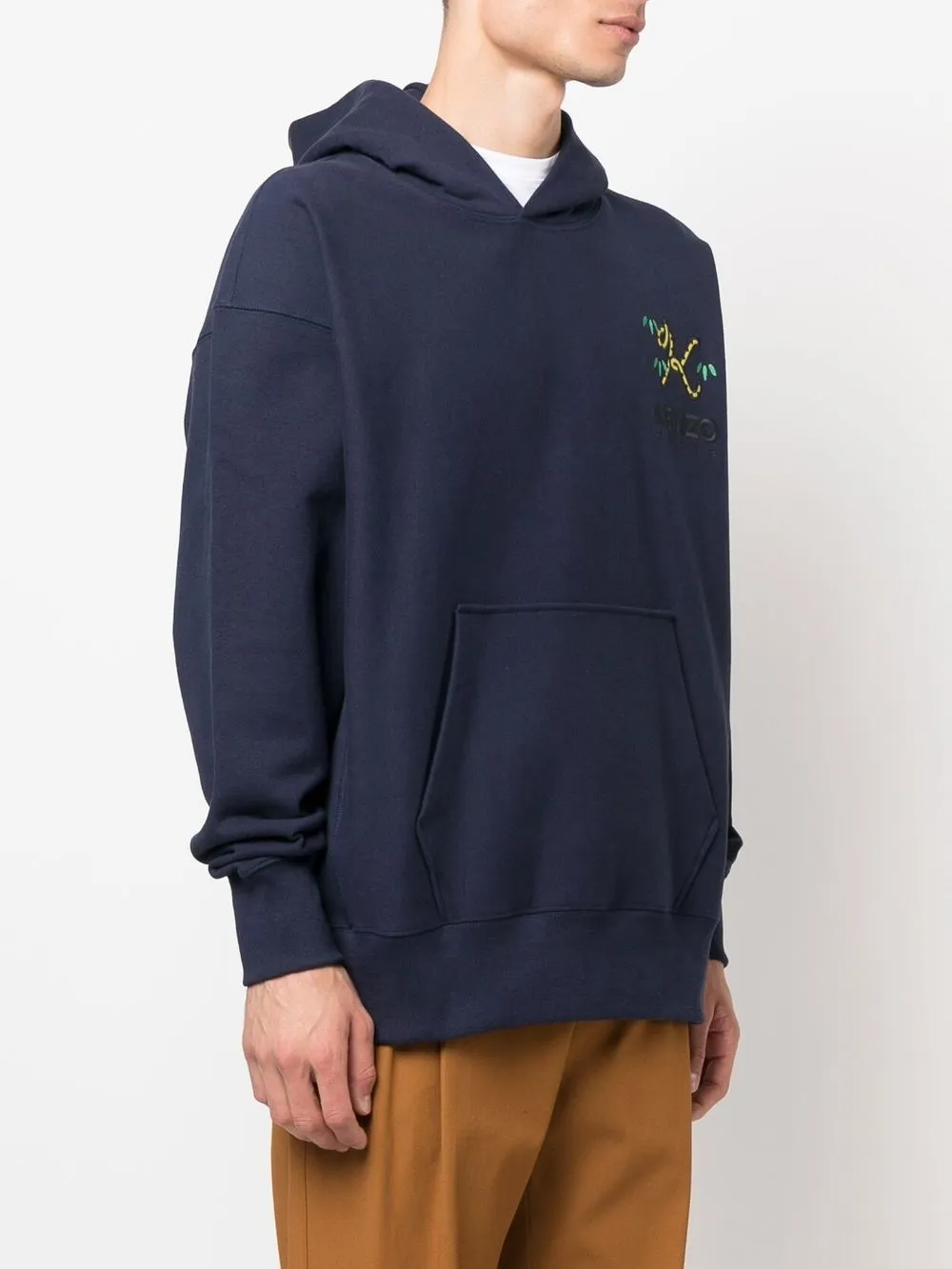 logo embroidered hoodie