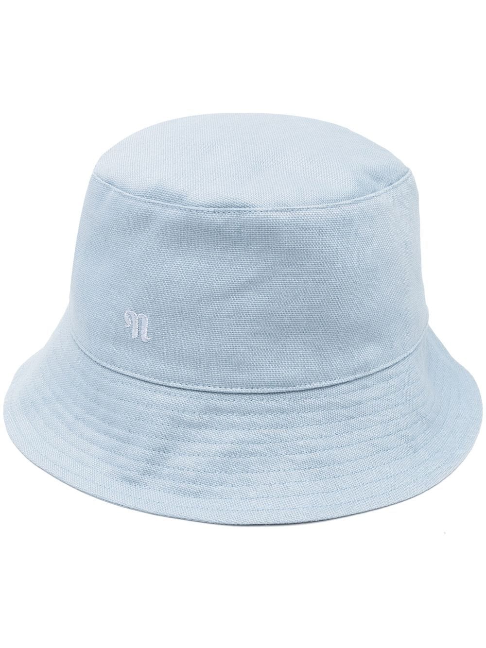 

Nanushka organic cotton logo bucket hat - Blue