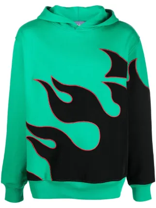 Just Don flame-print Cotton Hoodie - Farfetch