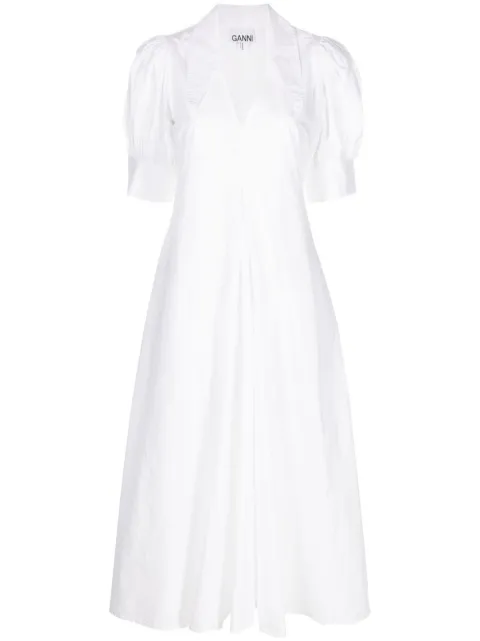 GANNI Maxikleid aus Bio-Baumwolle