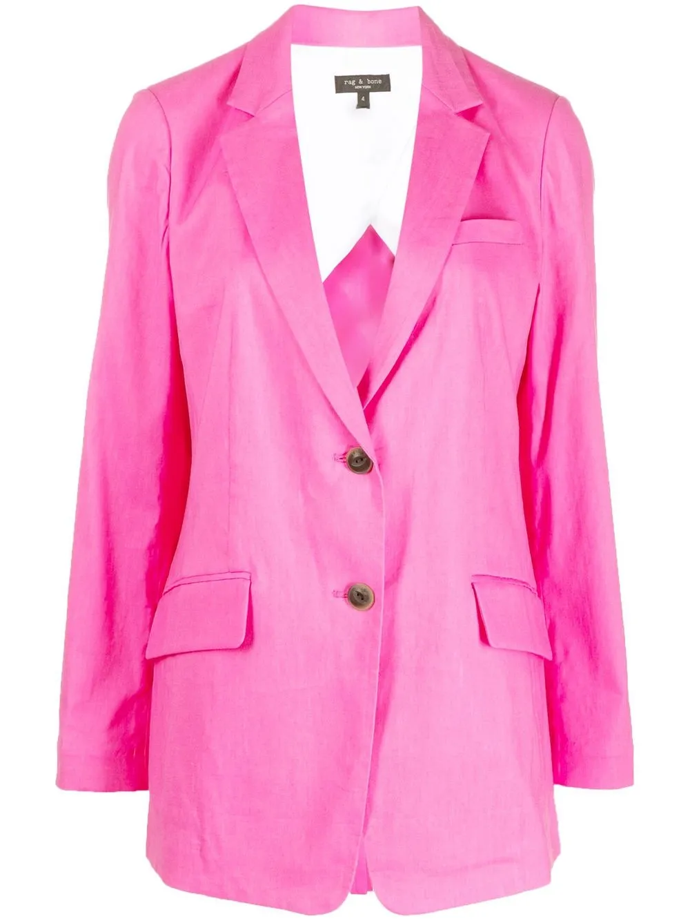 

rag & bone single-breasted tailored blazer - Pink