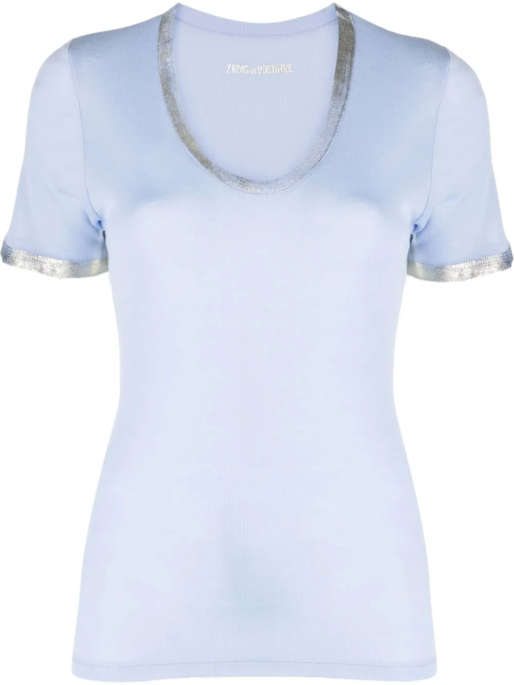 

Zadig&Voltaire playera con ribete metalizado - Azul