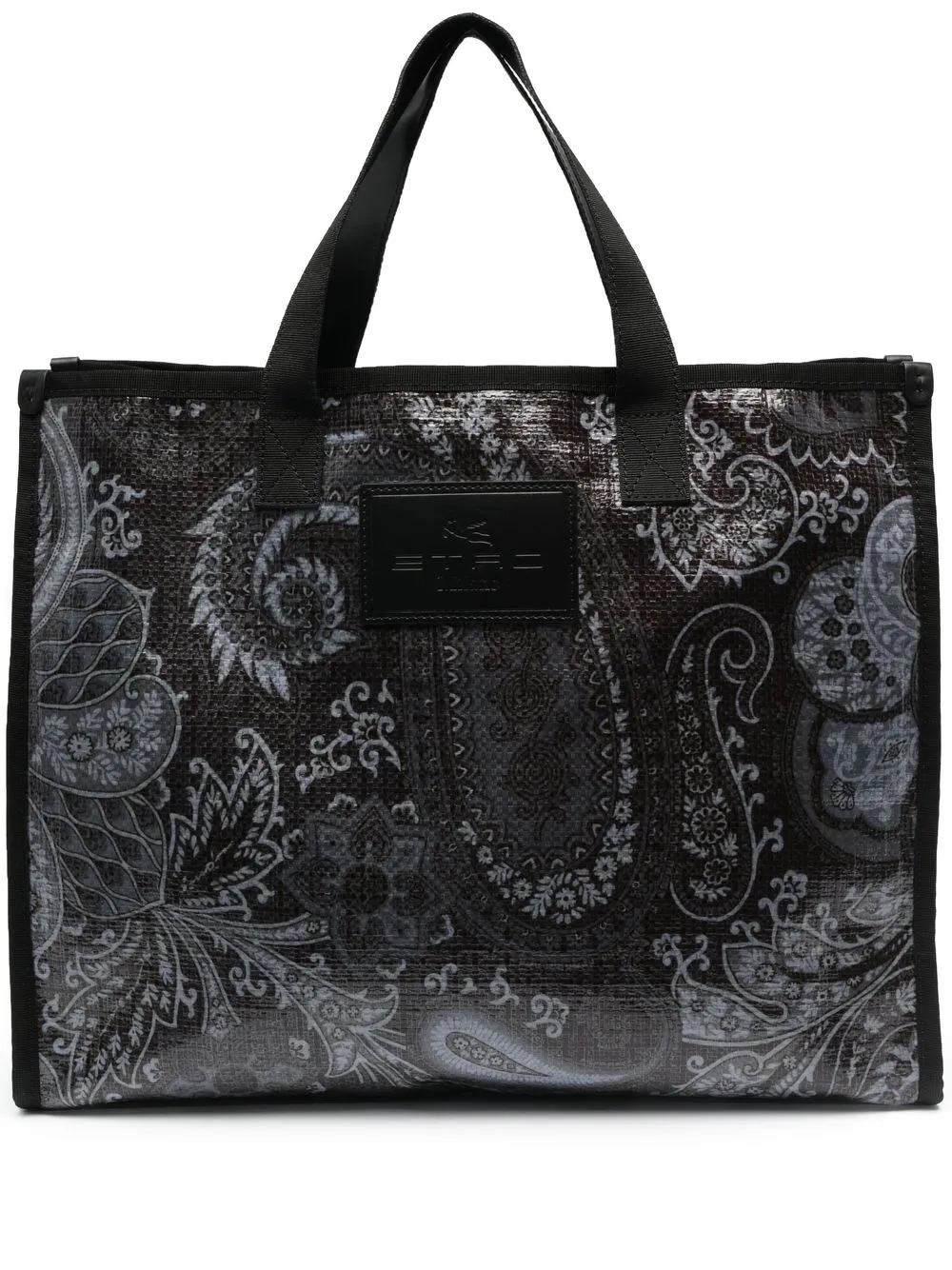 

ETRO tote con estampado de cachemira - Negro