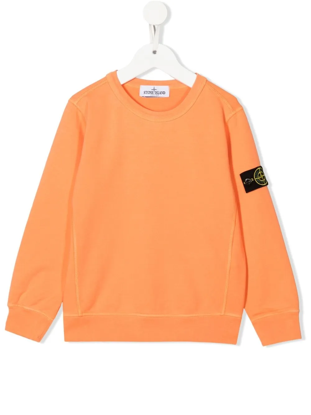 

Stone Island Junior sudadera con parche del logo - Naranja