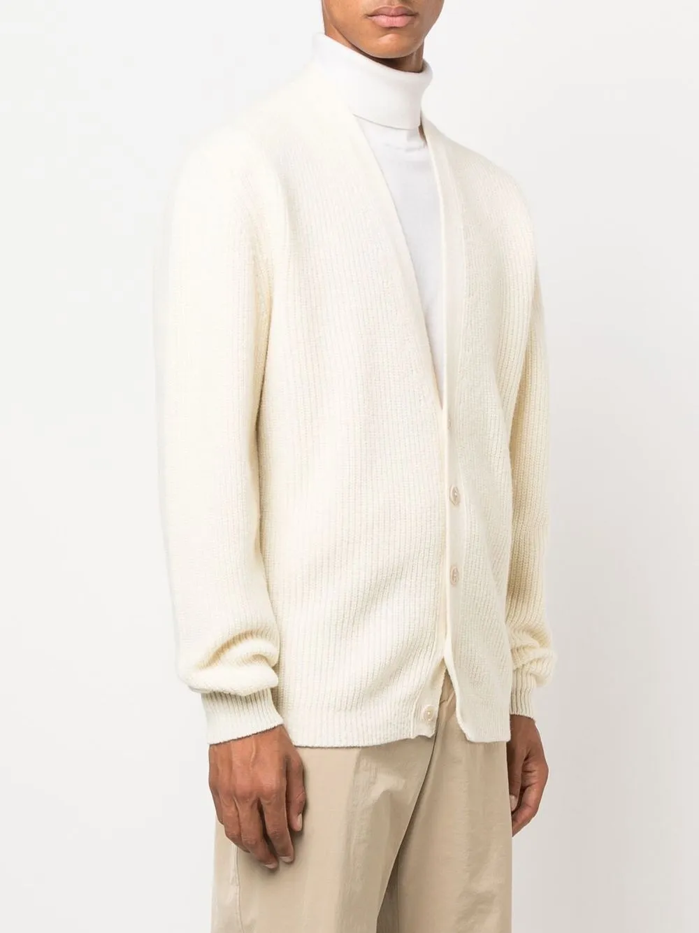  Lemaire Button-down Knit Cardigan - Neutrals 
