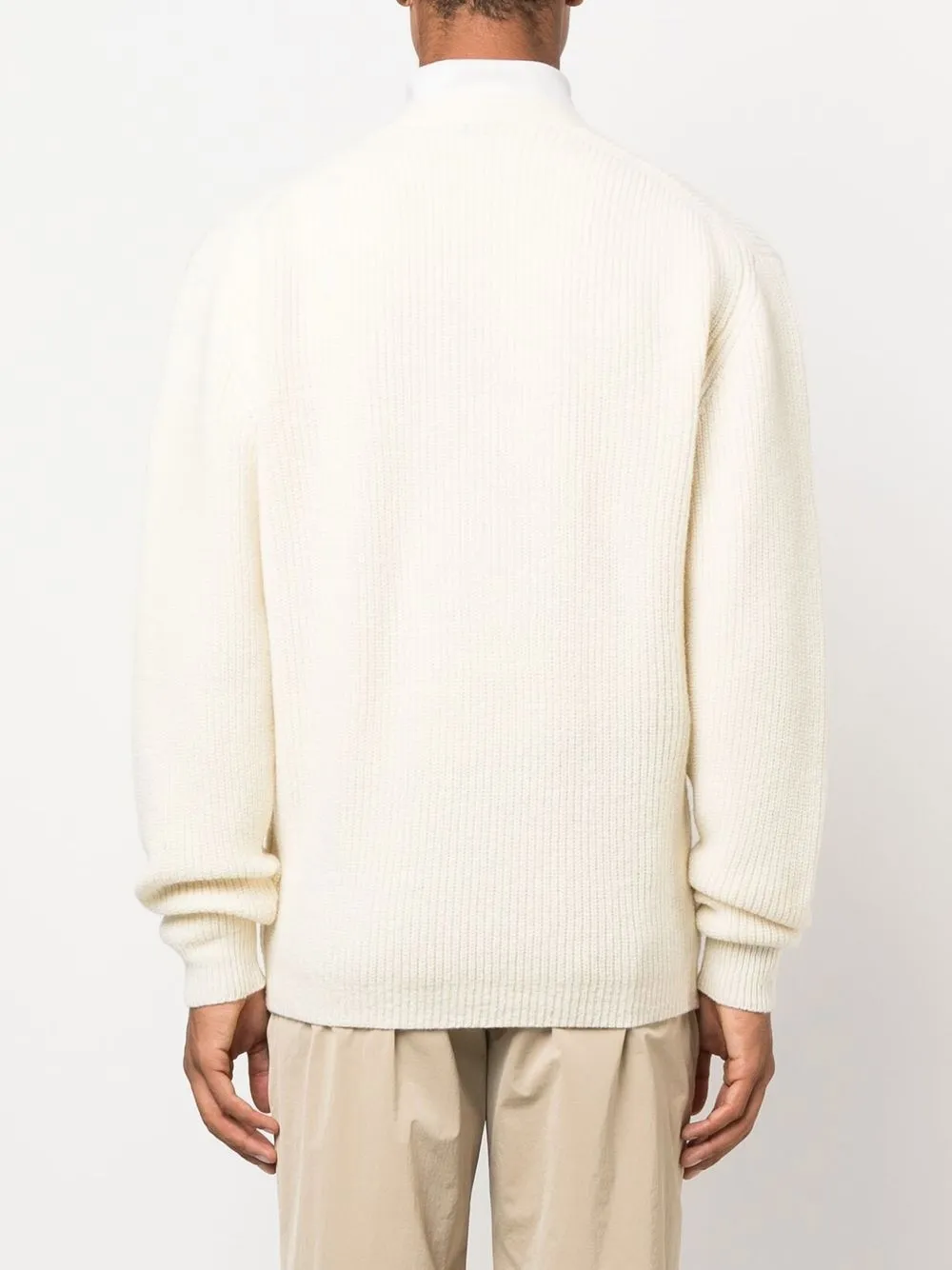 LEMAIRE Button-down Knit Cardigan in Neutrals, view 4