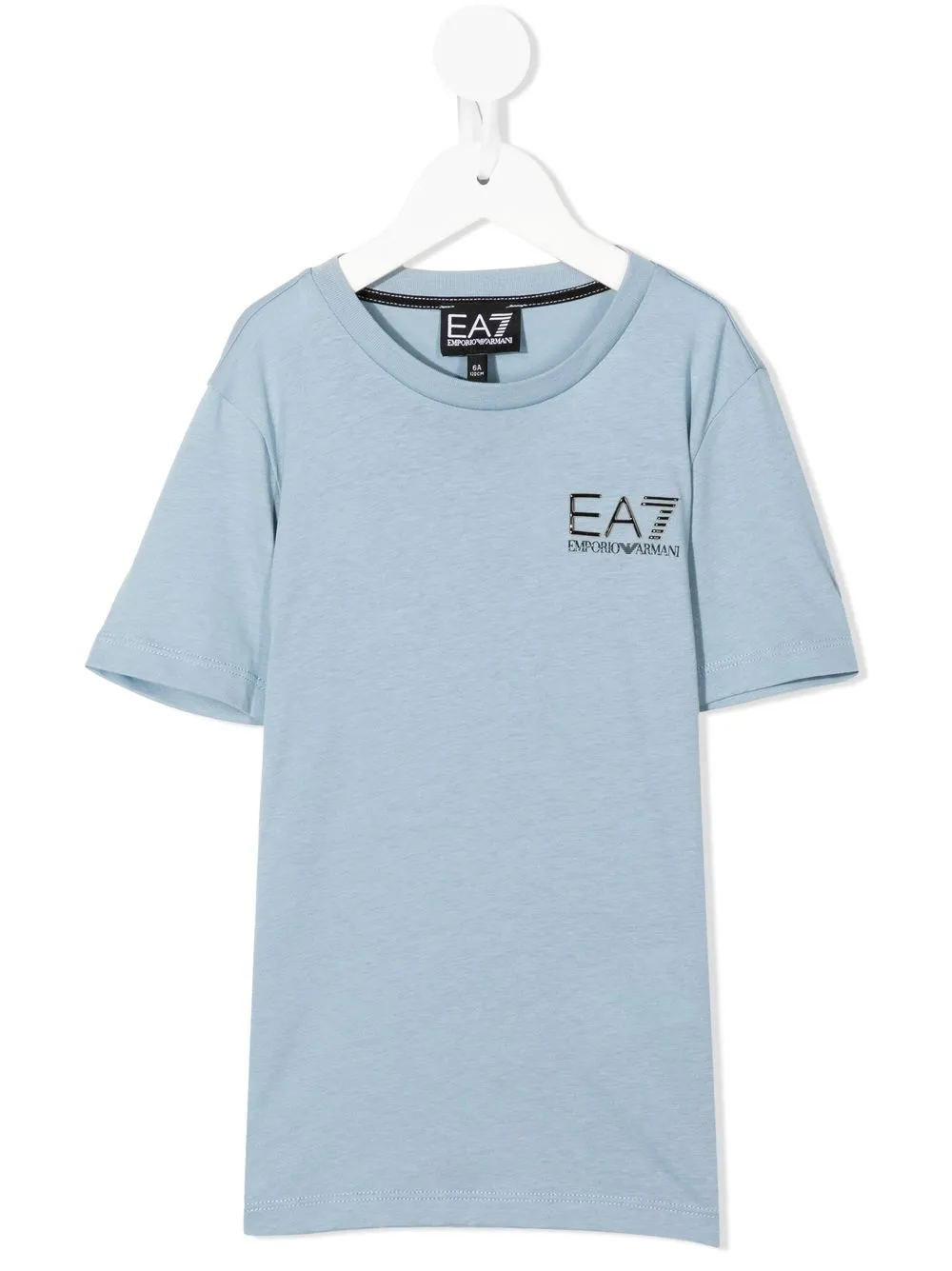

Emporio Armani Kids logo-print shorts-sleeve T-shirt - Blue