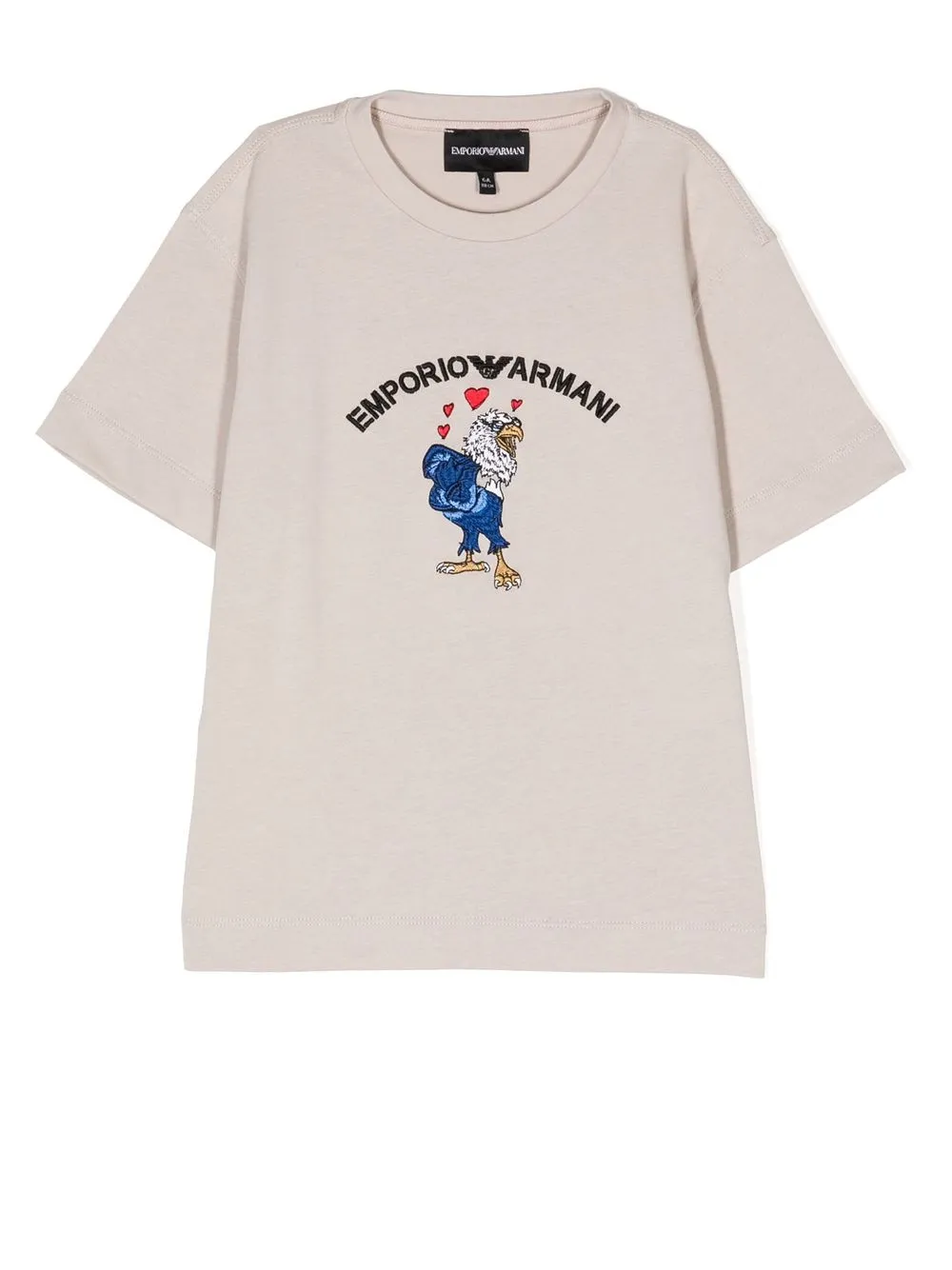 

Emporio Armani Kids embroidered cotton T-shirt - Neutrals