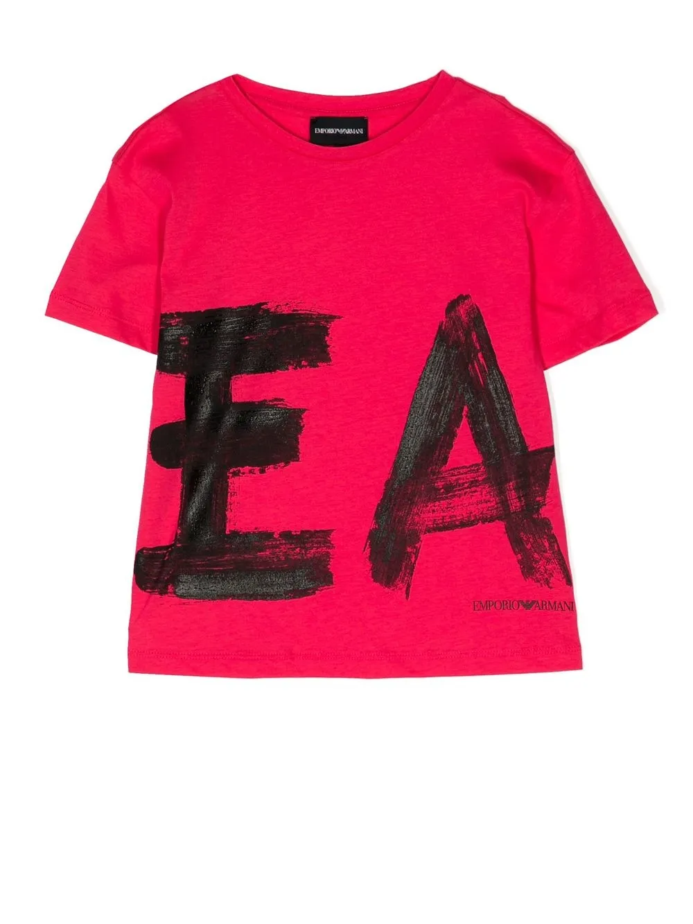 

Emporio Armani Kids logo-print shorts-sleeve T-shirt - Pink