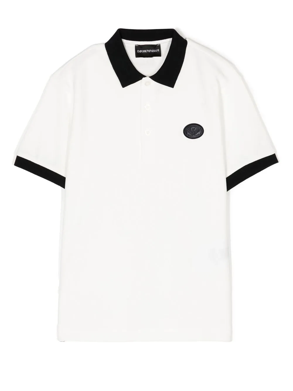 

Emporio Armani Kids logo-patch polo top - White