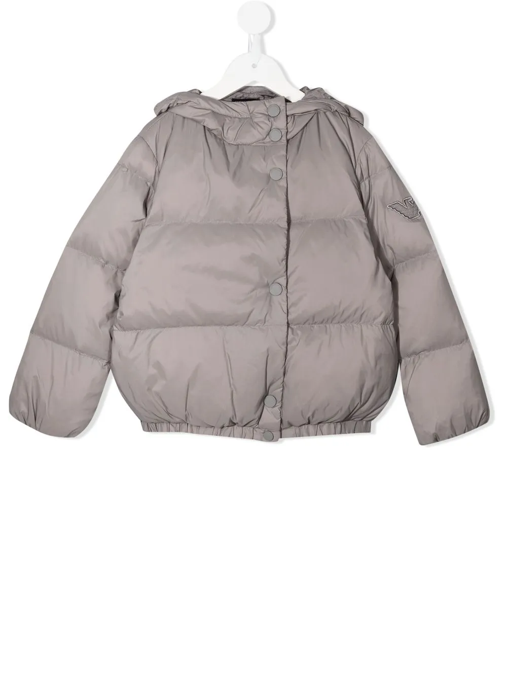 

Emporio Armani Kids chamarra capitonada con capucha - Gris