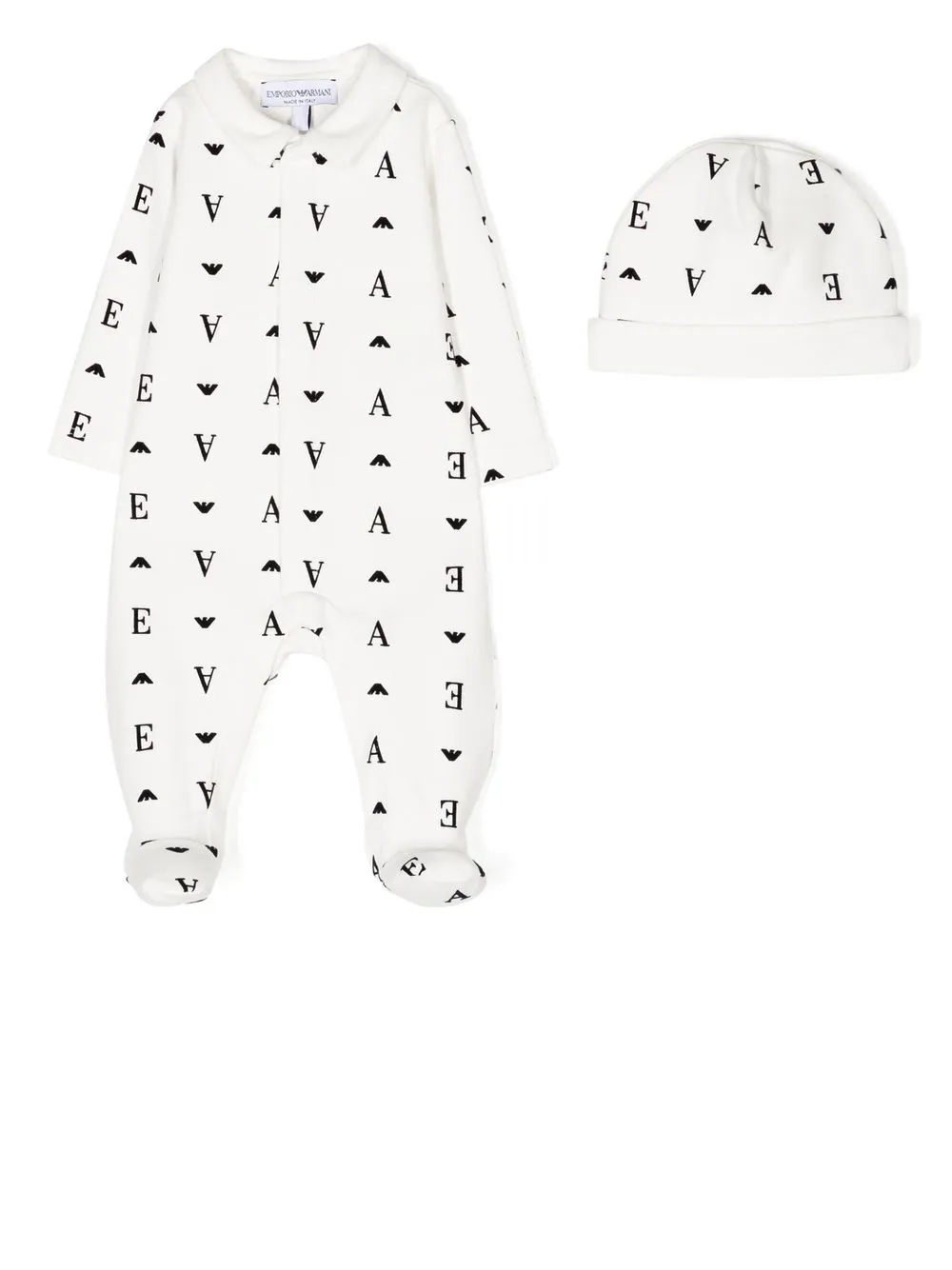 

Emporio Armani Kids logo-print babygrow set - White
