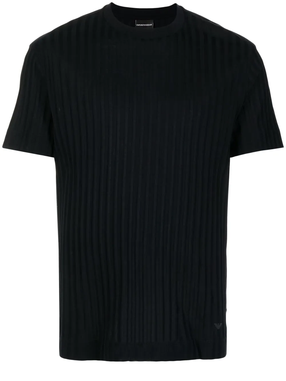 

Emporio Armani fine-ribbed round-neck T-shirt - Blue