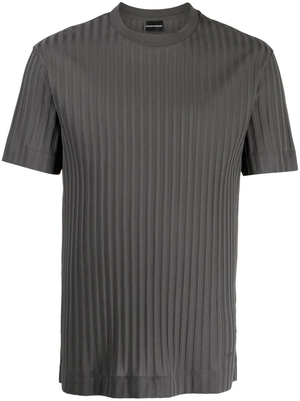 

Emporio Armani fine-ribbed round-neck T-shirt - Grey
