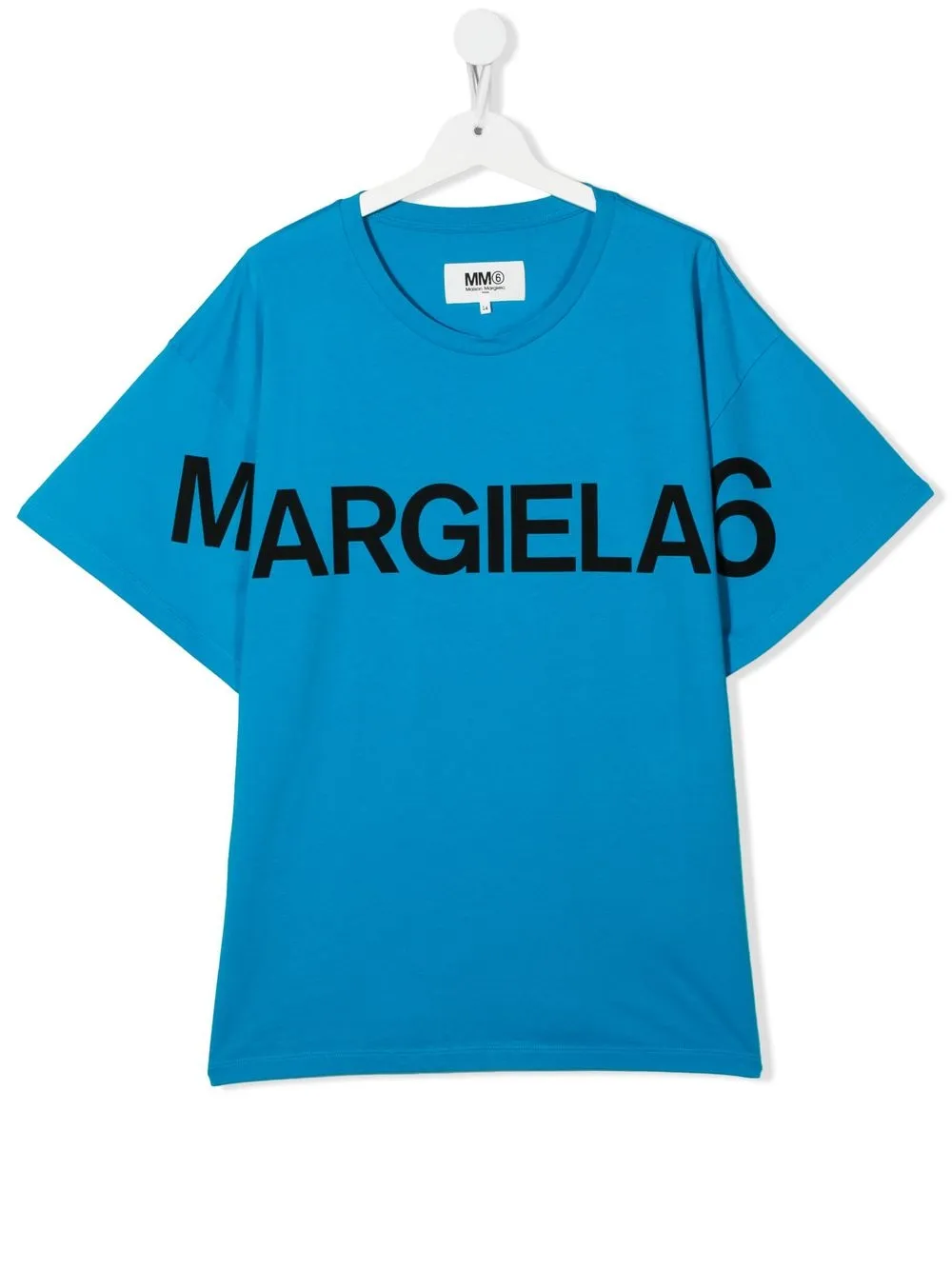 

MM6 Maison Margiela Kids playera con logo estampado - Azul