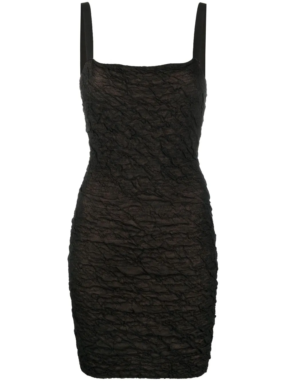 

Balmain vestido corto con efecto arrugado - Negro