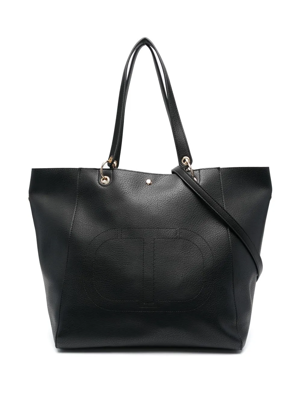 

TWINSET tote con logo bordado - Negro