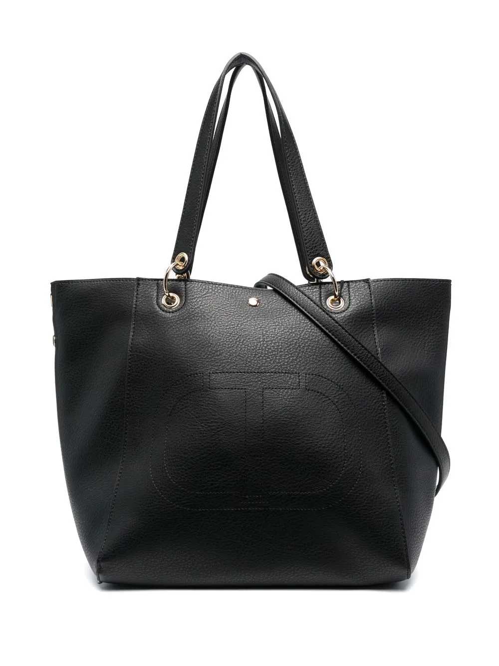 

TWINSET tote con logo bordado - Negro