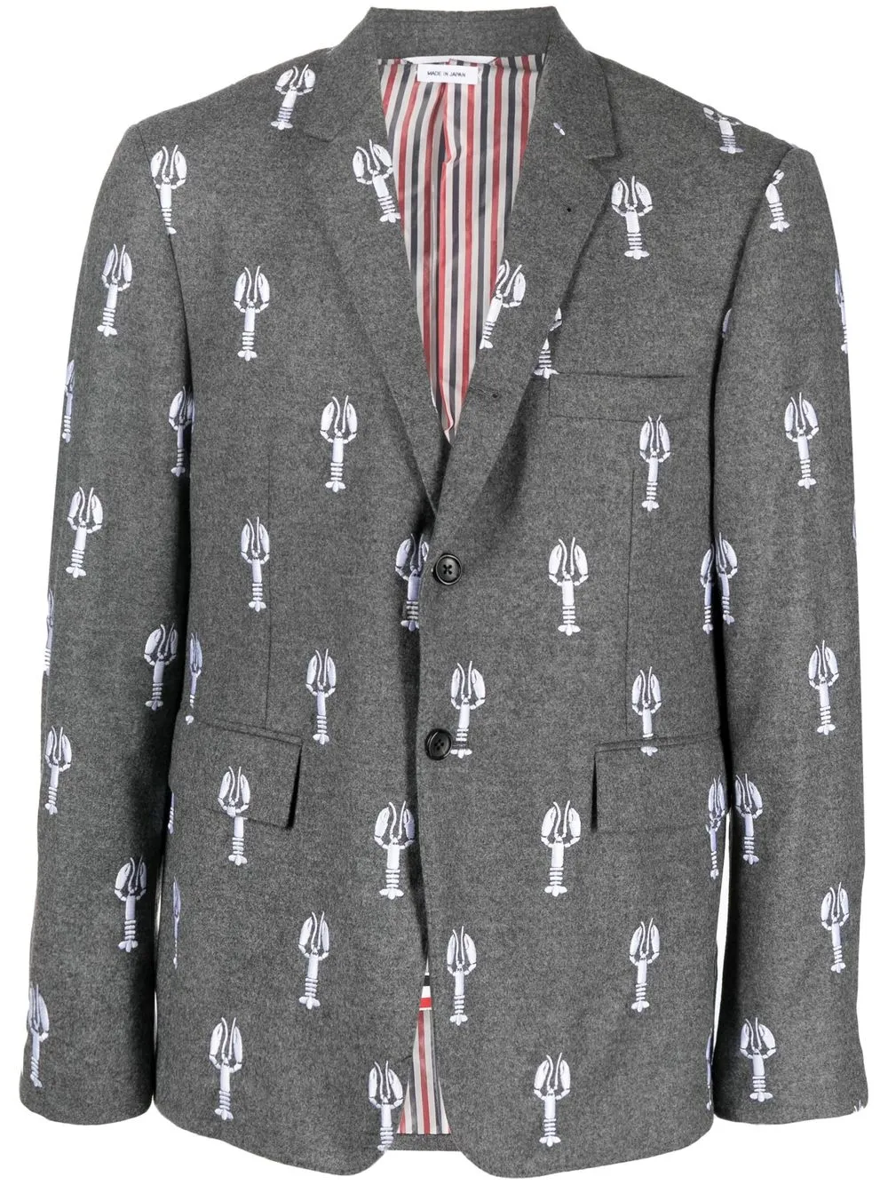 

Thom Browne blazer con motivo bordado - Gris