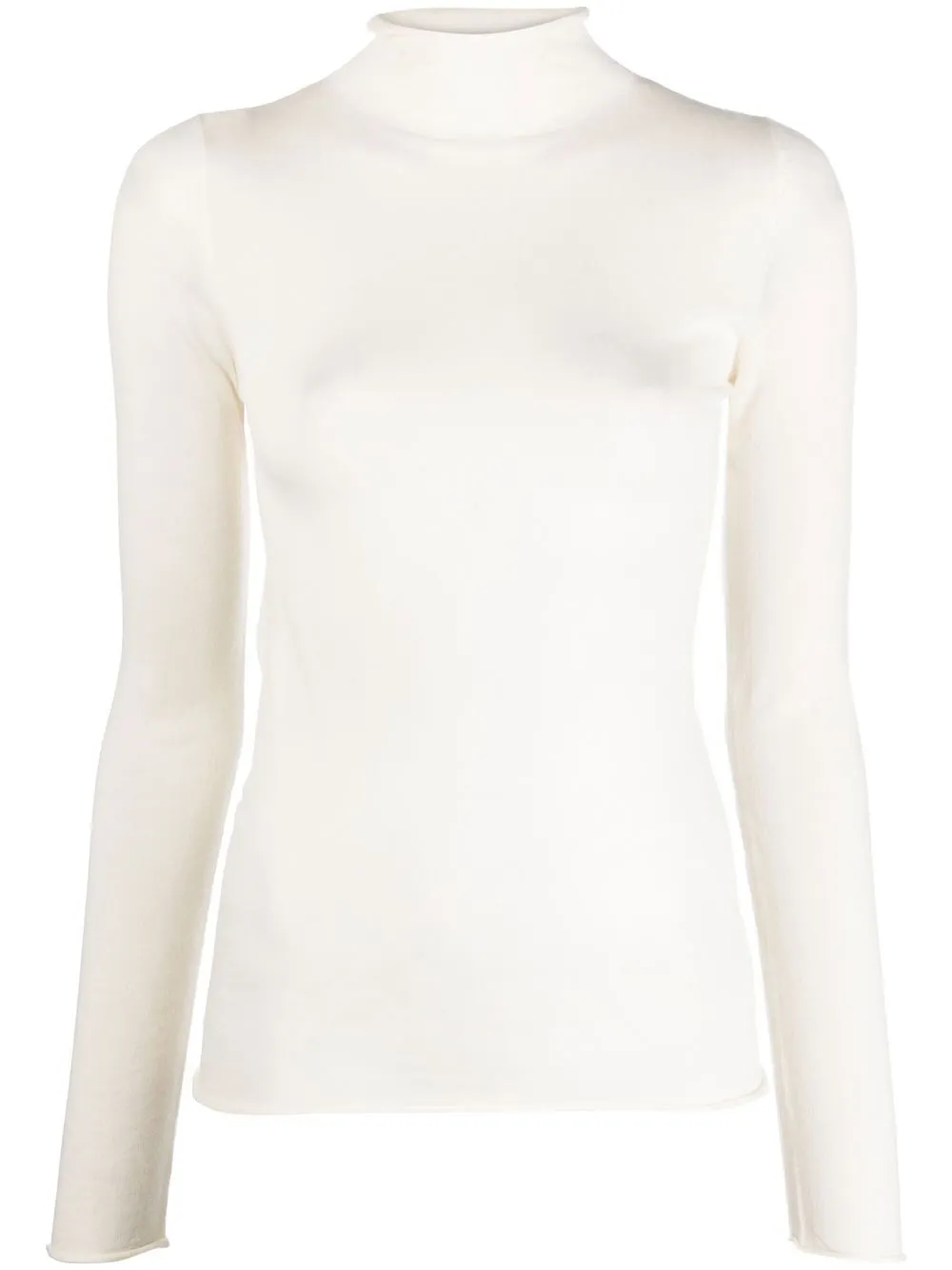 

Alysi high-neck fine-knit jumper - White