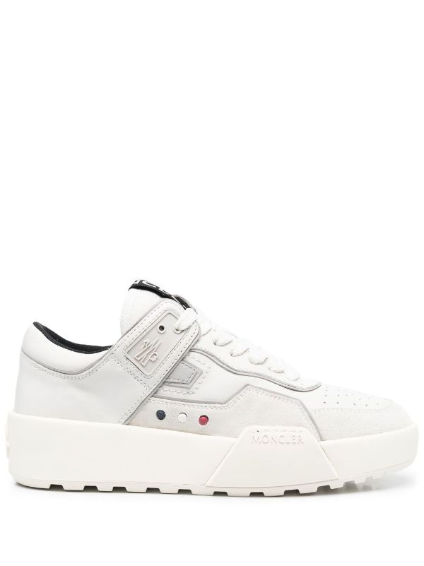 Moncler logo-patch low-top Leather Sneakers - Farfetch