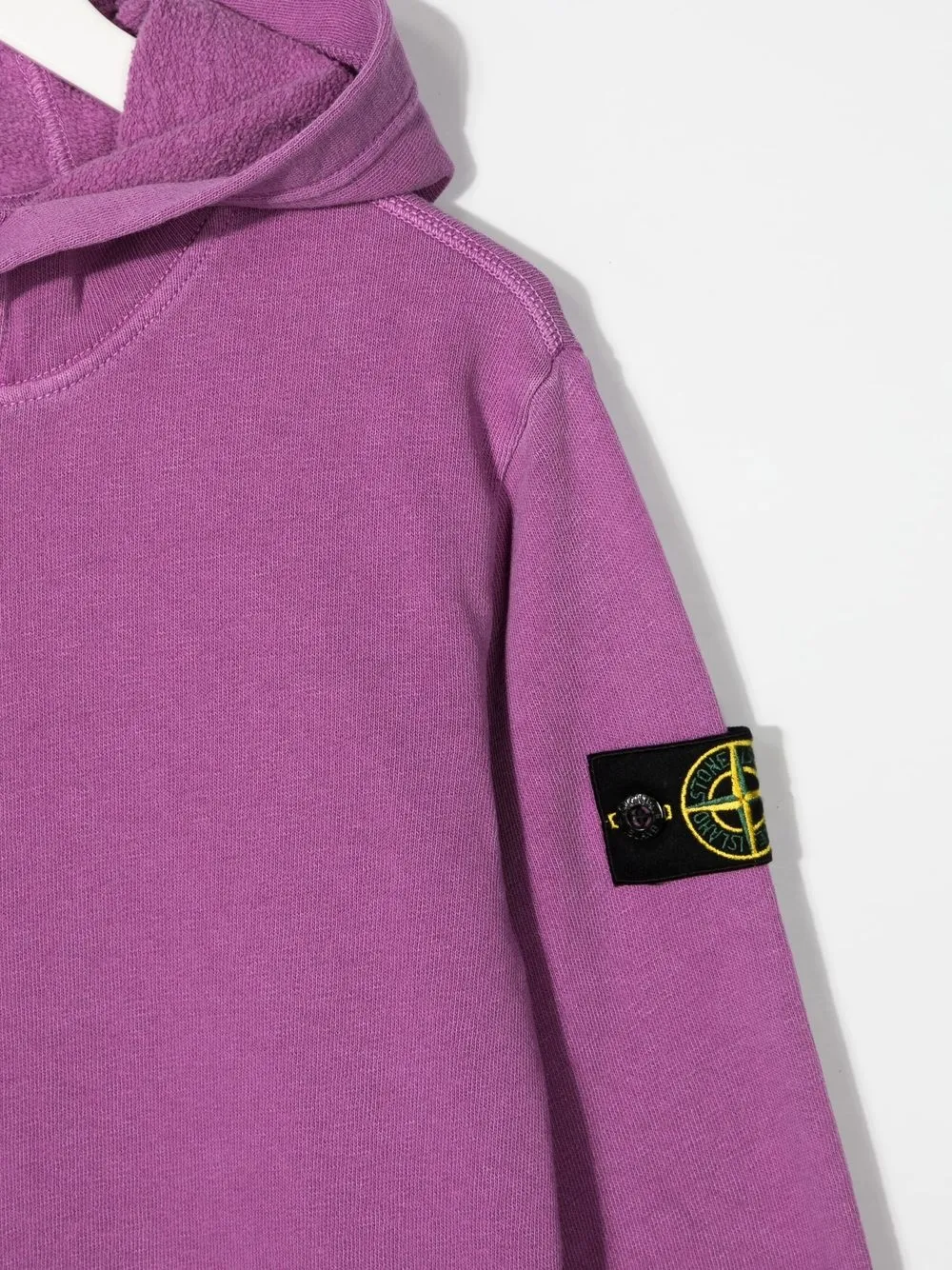  Stone Island Junior Hoodie Mit Logo Patch   Violett 