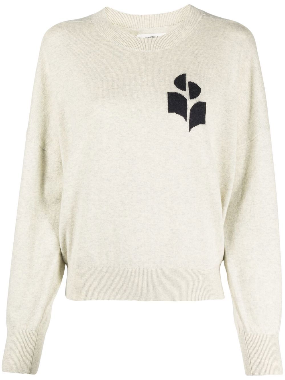 Shop Marant Etoile Marisans Logo-intarsia Sweatar In Neutrals