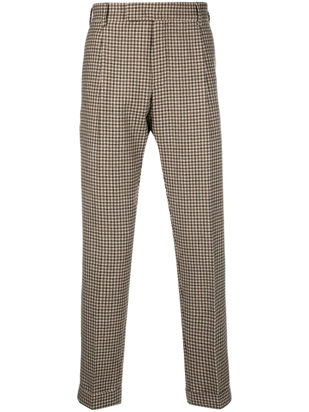 

PT Torino check-pattern cropped trousers - Neutrals