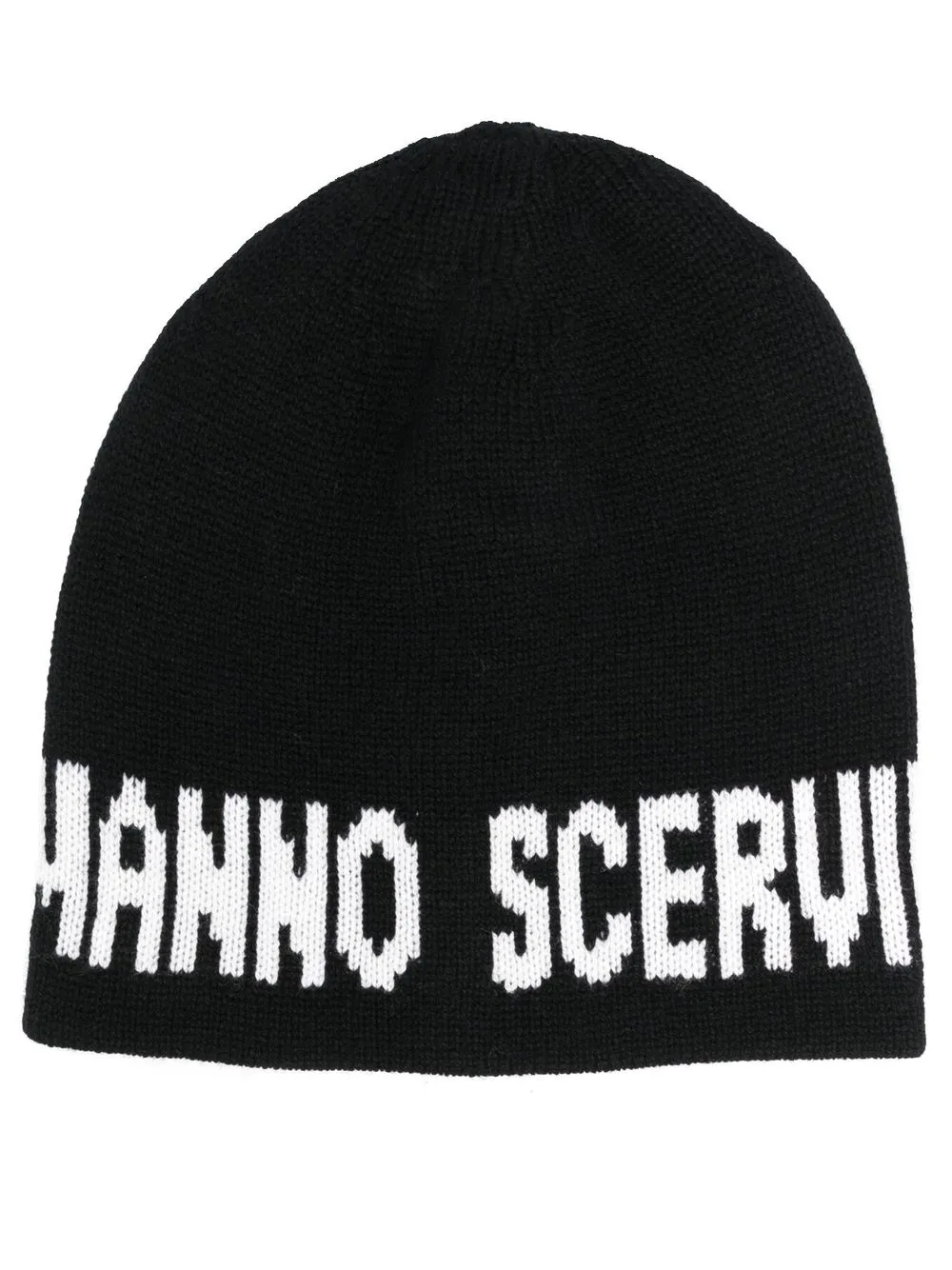 

Ermanno Scervino gorro tejido con logo en intarsia - Negro