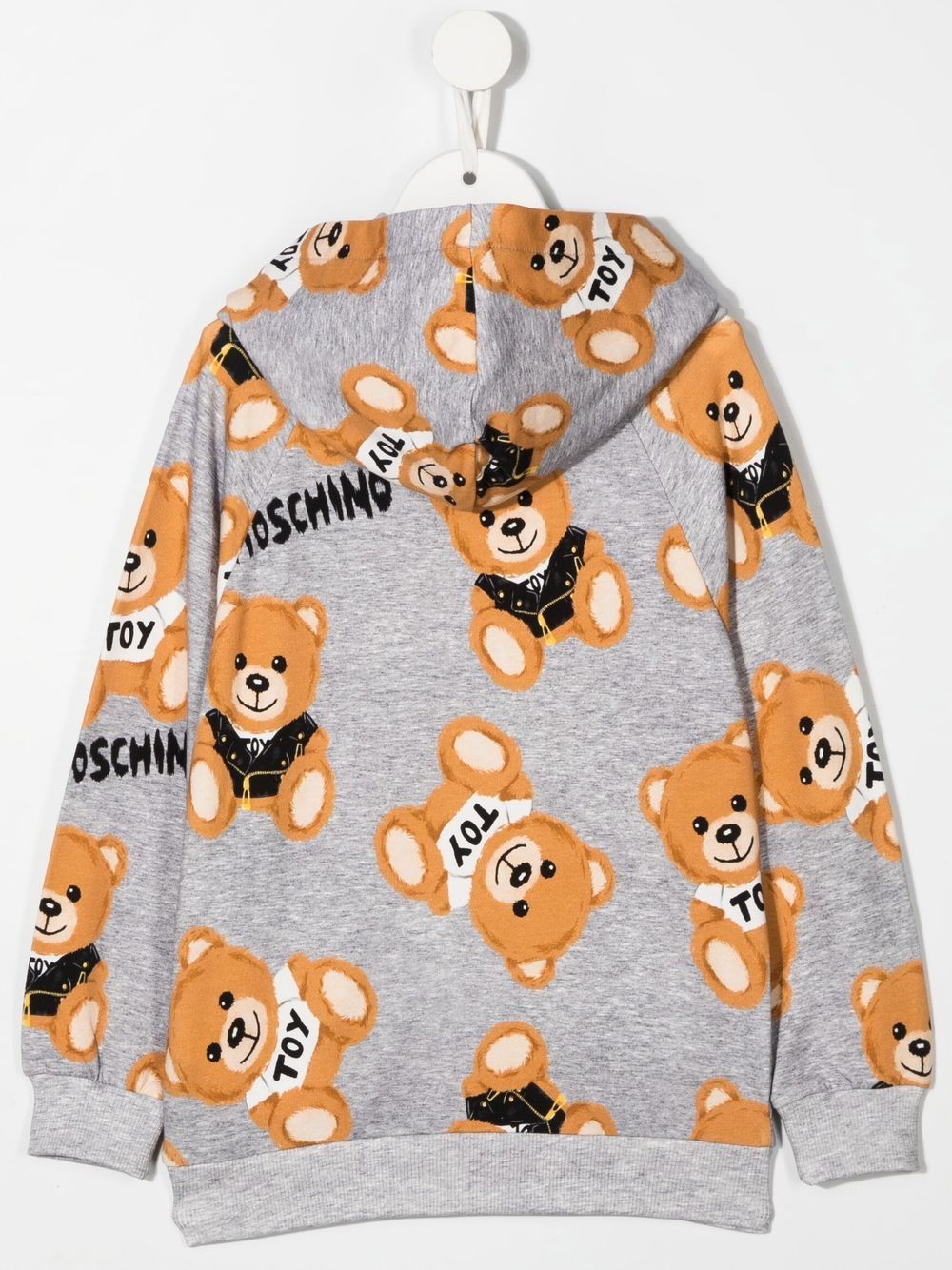 Moschino Kids Hoodie met rits - Grijs