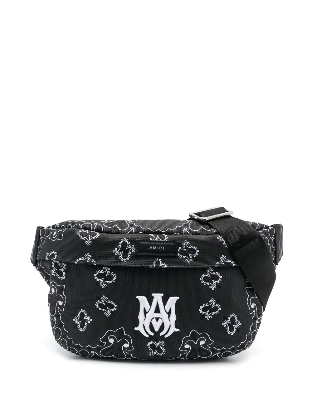 

AMIRI cangurera con estampado de bandana - Negro