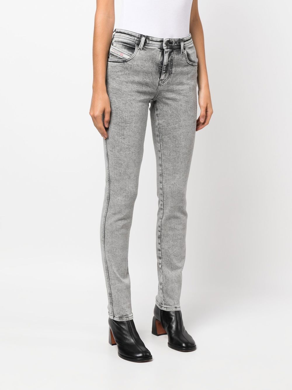 Diesel 2015 acid-wash straight-leg jeans Women